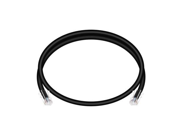 Monoprice Cat6 Ethernet Patch Cable - 2 Feet - Black Network Internet Cord - RJ45, Stranded, 550Mhz, UTP, Pure Bare Copper Wire, 24AWG - Zeroboot...