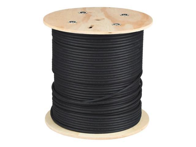 Monoprice Cat6A Ethernet Bulk Cable - 1000 feet - Black Solid, 550Mhz, UTP, CMP, Plenum, Pure Bare Copper Wire, 10G, 23AWG - Entegrade Series