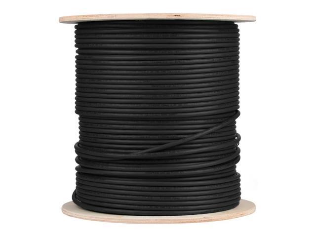 Monoprice Cat6A Ethernet Bulk Cable - 1000 feet - Black Solid, 550Mhz, UTP, CMP, Plenum, Pure Bare Copper Wire, 10G, 23AWG - Entegrade Series