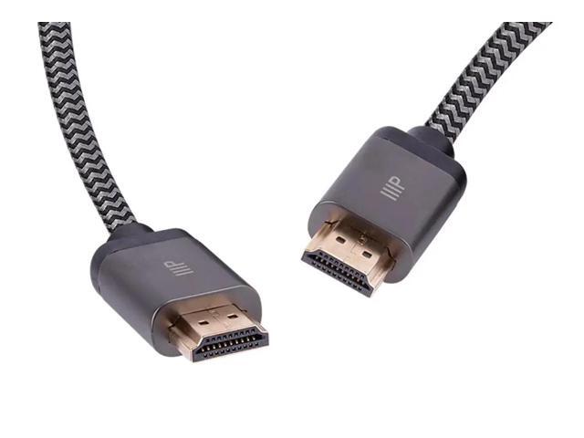 Monoprice 8K Certified Braided Ultra High Speed HDMI Cable - 20 Feet - Black HDMI 2.1, 8K@60Hz, 48Gbps, CL2 In-Wall Rated, 24AWG, Compatible with...