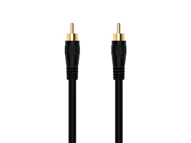 Monoprice Audio/Video Coaxial Cable - 25 Feet - Black RCA Male/Male RG-59U 75ohm (for S/PDIF Digital Coax Subwoofer & Composite Video)