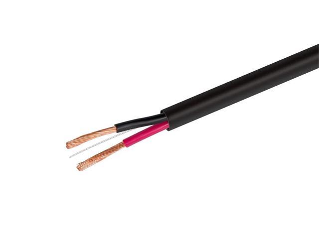 Monoprice Speaker Wire, CMP Rated, 2-Conductor, 16AWG, 50ft, Black
