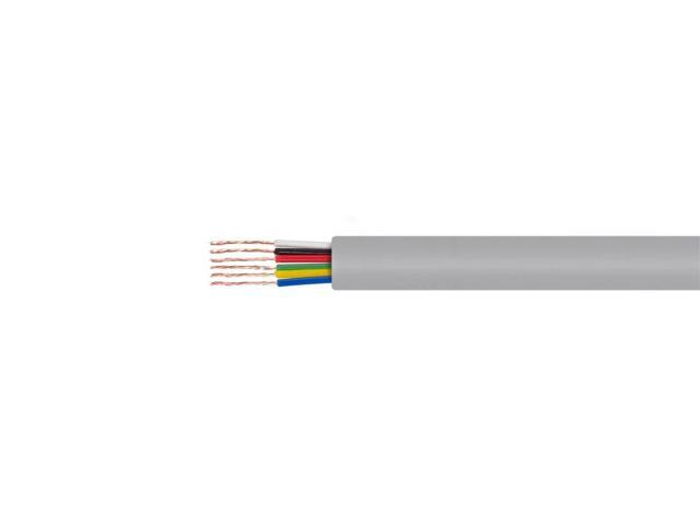 Monoprice 6 Conductor Stranded Bulk Phone Cable - 1000 Feet - Silver, 28AWG, Flat Cable