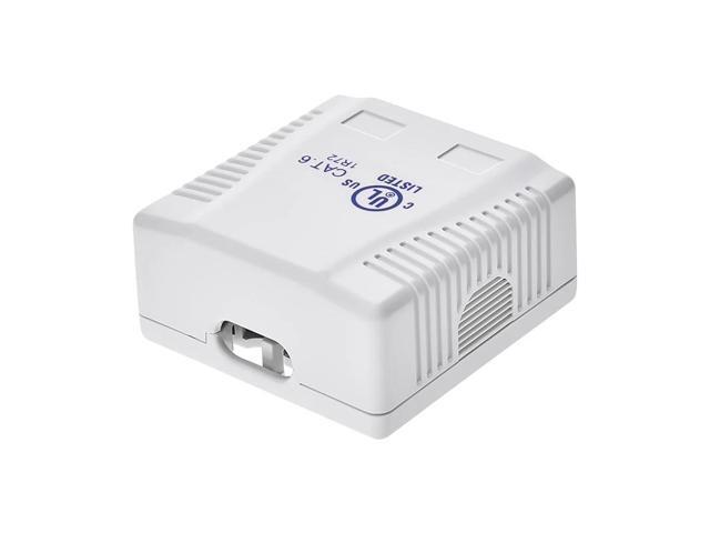 Monoprice 2-port Cat6 Surface Mount Box - White