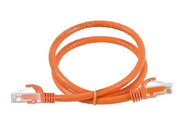 Monoprice Cat6 Ethernet Patch Cable - 2 Feet - Orange Network Internet Cord - RJ45, Stranded, 550Mhz, UTP, Pure Bare Copper Wire, 24AWG -...