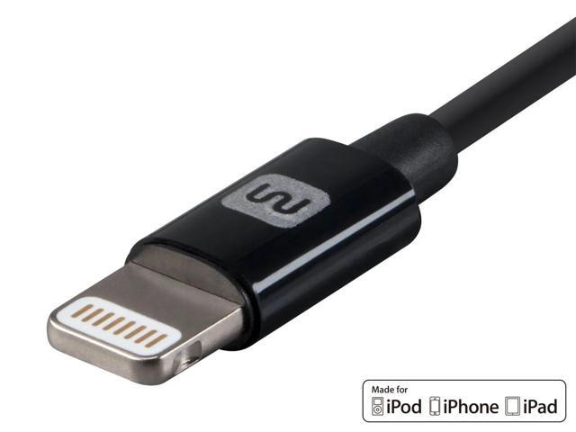 Monoprice Select Series Apple MFi Certified Lightning to USB Charge & Sync Cable - 3 Feet - Black for iPhone X, 8, 8 Plus, 7, 7 Plus, 6, 6 Plus, 5S