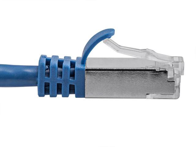 Monoprice Cat7 Ethernet Patch Cable - 2 Feet - Blue Network Internet Cord - Flexboot RJ45 Stranded 600Mhz S/FTP CMX Pure Bare Copper Wire 26AWG -...