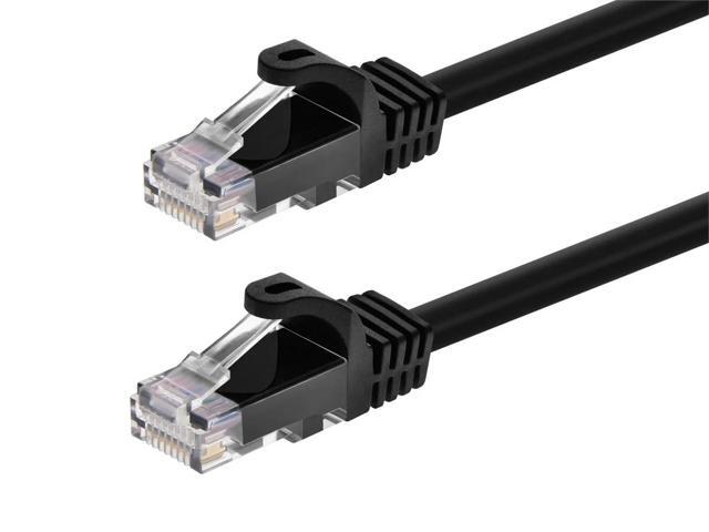 Monoprice Cat6 Ethernet Patch Cable - 0.5 Feet - Black Network Internet Cord - RJ45, Stranded, 550Mhz, UTP, Pure Bare Copper Wire, 24AWG -.