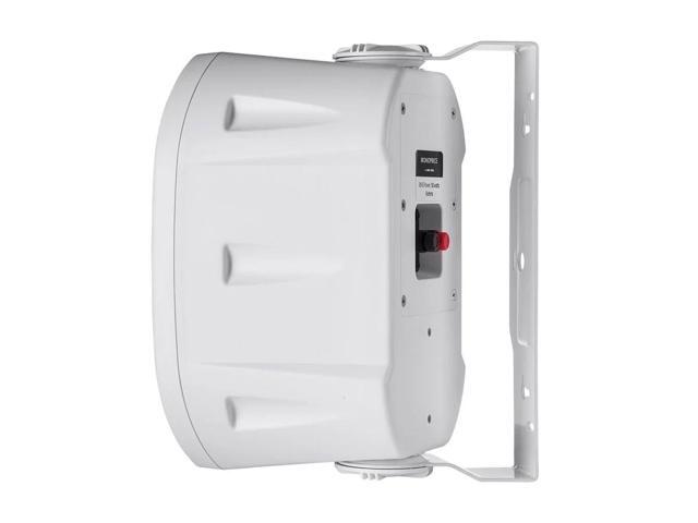 Monoprice 6.5in Weatherproof 2-Way Speakers with Wall Mount Bracket (Pair White)