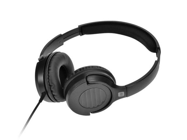 Monoprice Hi-Fi Lightweight On-Ear Headphones With In-Line Play/Pause Controls And Built-In Microphone