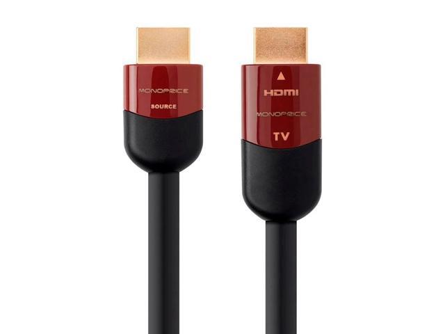 Monoprice HDMI Cable - 30 Feet - Black High Speed, Active Chipset, 4K@60Hz, HDR, 18Gbps, 24AWG, YUV, 4:4:4, CL2 - Cabernet Ultra Series