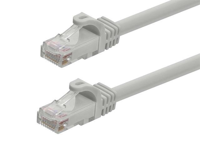 Monoprice Cat6 Ethernet Patch Cable - 3 Feet - Gray Network Internet Cord - RJ45, Stranded, 550Mhz, UTP, Pure Bare Copper Wire, 24AWG - Flexboot...