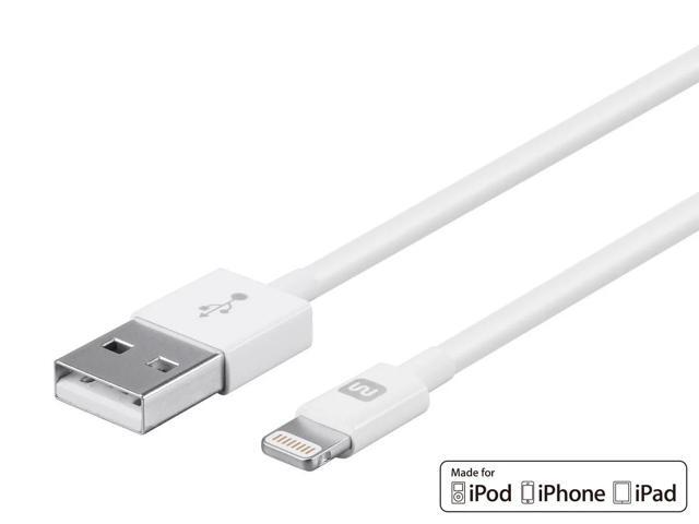 Monoprice Apple MFi Certified Lightning to USB Charge & Sync Cable - 3 Feet - White iPhone X, 8, 8 Plus, 7, 7 Plus, 6, 6 Plus, 5S - Select Series