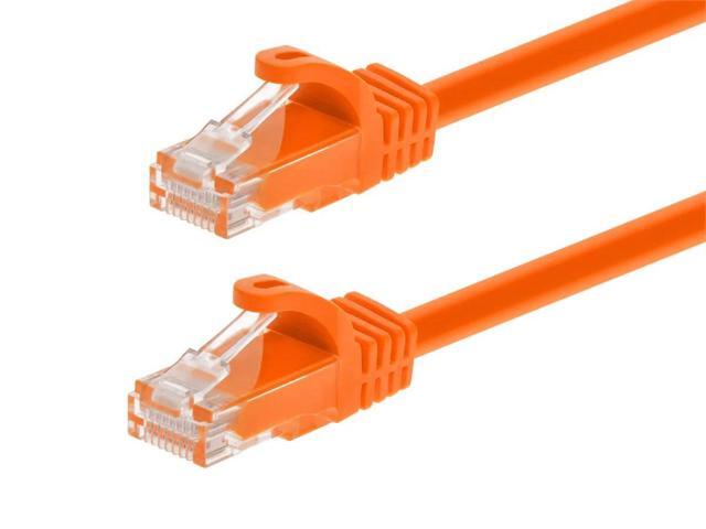 Monoprice Cat5e Ethernet Patch Cable - 3 Feet - Orange Network Internet Cord - Snagless RJ45, Stranded, 350Mhz, UTP, Pure Bare Copper Wire, 24AWG...