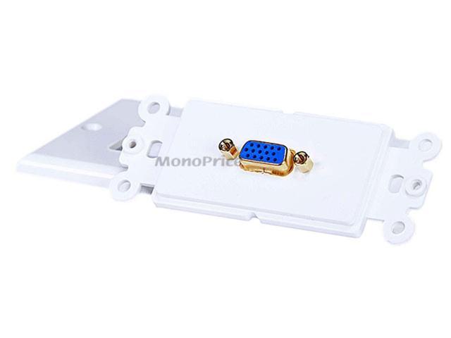 Monoprice 1-Port SVGA Coupler Female/Female Wall Plate - Gold Plated
