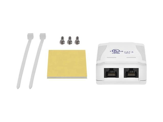 Monoprice 2-port Cat6 Surface Mount Box - White