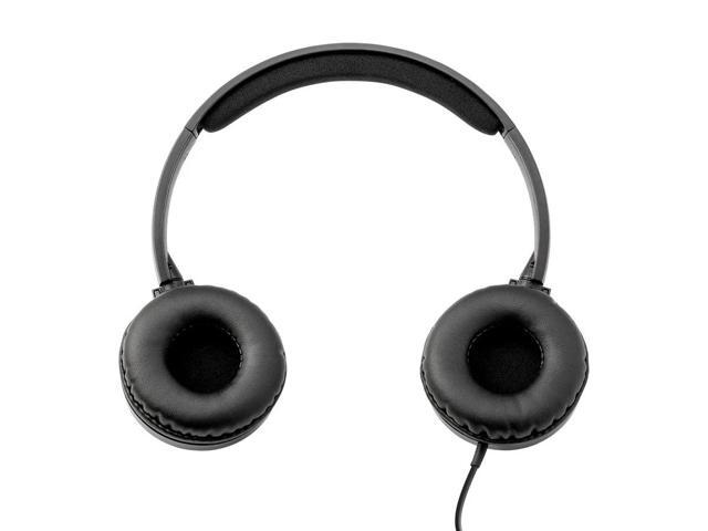 Monoprice Hi-Fi Lightweight On-Ear Headphones With In-Line Play/Pause Controls And Built-In Microphone