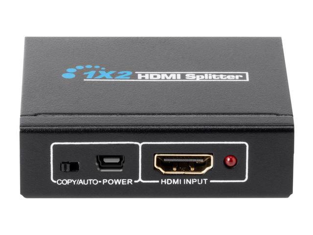 Monoprice Blackbird 4K Mini 1x2 HDMI Splitter USB-Powered, 4K Ultra HD, 1080p @60Hz