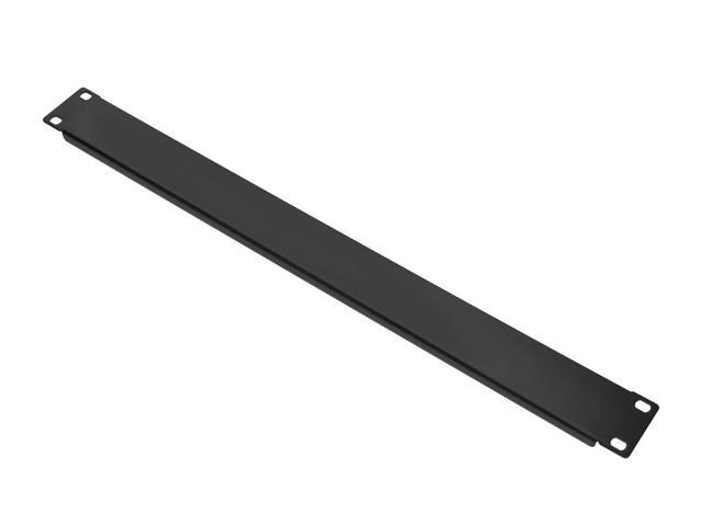 Monoprice 1U Blank Panel, 1.75in (H) X 19in (W) Black Painted Steel, Covers Up And Protects Cables