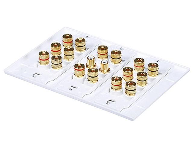 Monoprice 3-Gang 8.2 Surround Sound Distribution Coupler Wall Plate