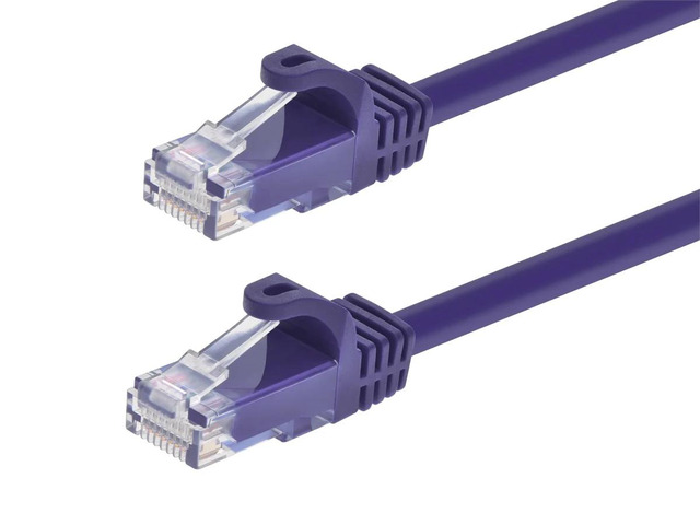 Monoprice Cat6 Ethernet Patch Cable - 5 Feet - Purple Network Internet Cord - RJ45, Stranded, 550Mhz, UTP, Pure Bare Copper Wire, 24AWG -...
