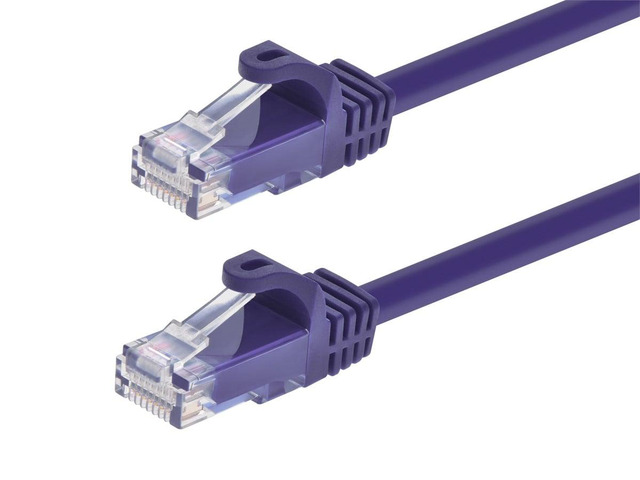 Monoprice Cat6 Ethernet Patch Cable - 50 Feet - Purple Network Internet Cord - RJ45, Stranded, 550Mhz, UTP, Pure Bare Copper Wire, 24AWG -...