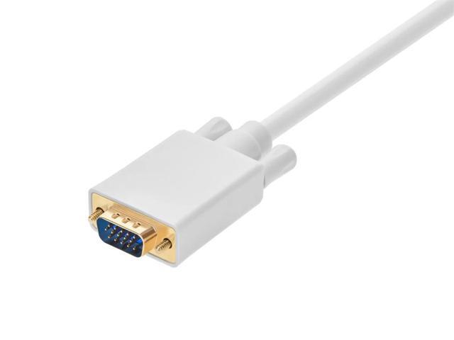 Monoprice DisplayPort to VGA Cable - 10 Feet - White 28AWG, Gold Plated Connectors