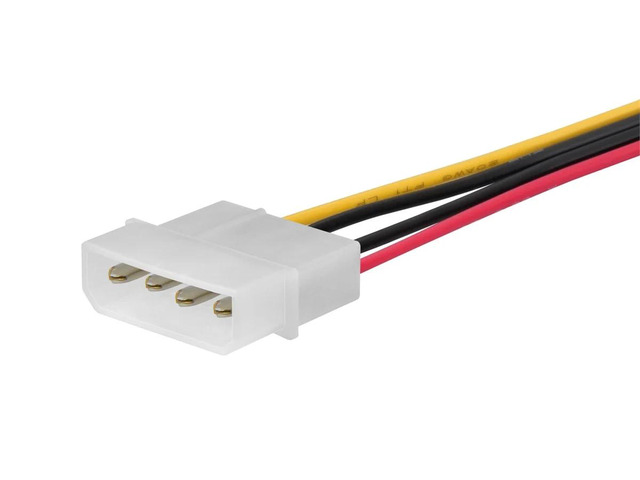 Monoprice DATA Cable - 0.67 Feet - SATA 15-pin Female with Latch to Molex 4-pin Male Power Adapter