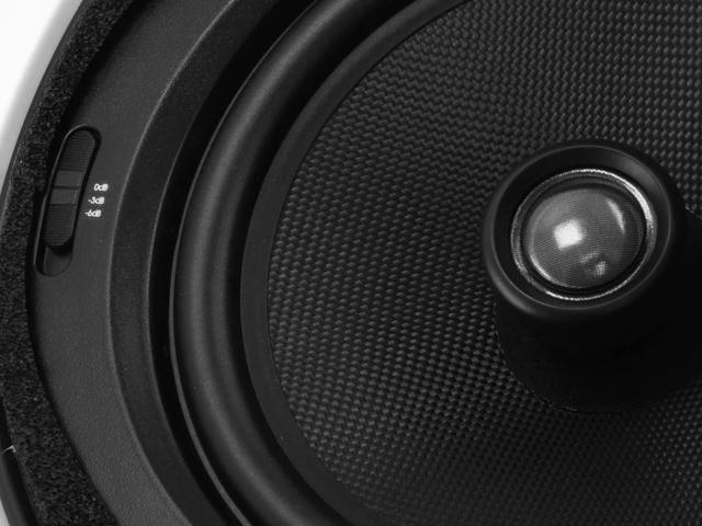 Monoprice Caliber 2-Way Aramid Fiber In-Ceiling Speakers - 8 Inch With Titanium Tweeters and 15 Angled Drivers (Pair)