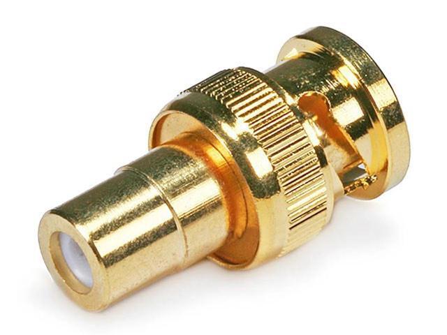 Monoprice BNC Male to RCA Female Adapter - Gold Plated Male Twist Lock
