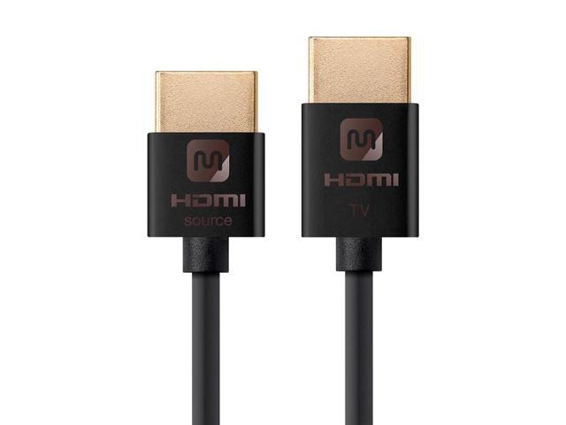 Monoprice HDMI Cable - 6 Feet - Black High Speed, Active Chipset, 4K@60Hz, HDR, 18Gbps, 36AWG, YUV 4:4:4, Compatible with UHD TV and More -...