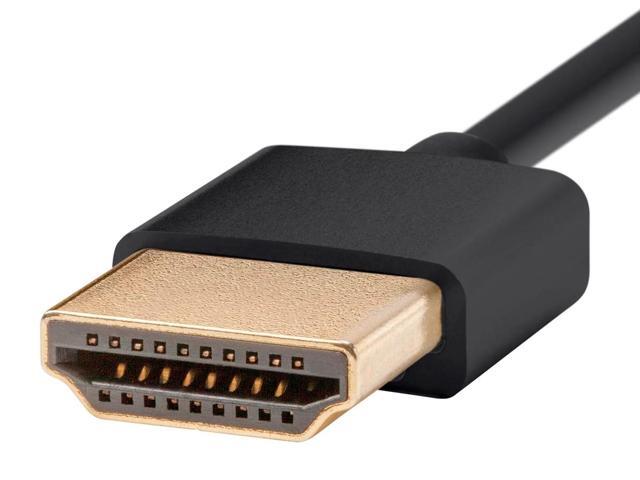 Monoprice HDMI High Speed Cable - 4 Feet - Black, 4K@60Hz, HDR, 18Gbps, 36AWG, YUV 4:4:4 - Ultra Slim Series