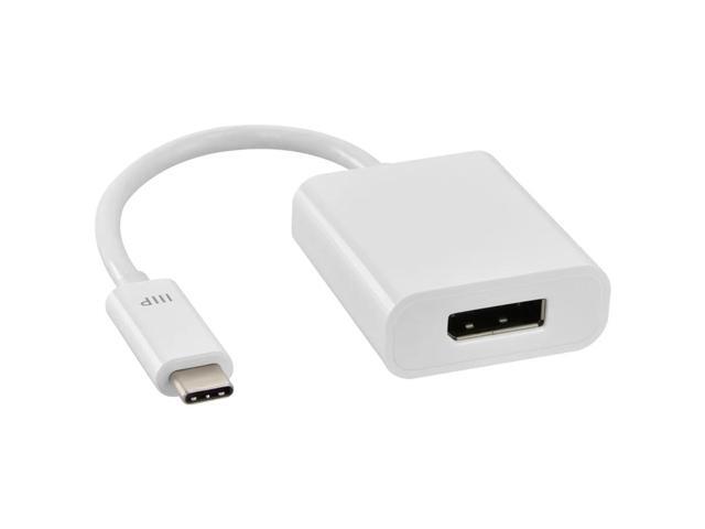 Monoprice USB-C to DisplayPort Adapter - White, Supports Resolution 4K @60hz, Portable, Plug & Play - Select Series