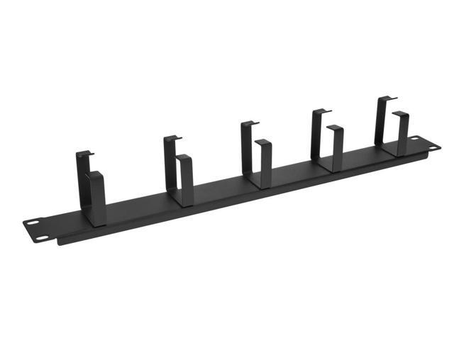 Monoprice 1U Premium Cable Management With 5 Metal D-Ring, 1.75in (H) X 19in (W)