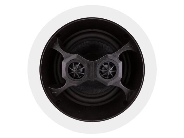 Monoprice 2-Way In-Ceiling Speakers - 6.5 Inch, Dual Input Stereo, Glass Composite Woofer (Pair) - Aria Series