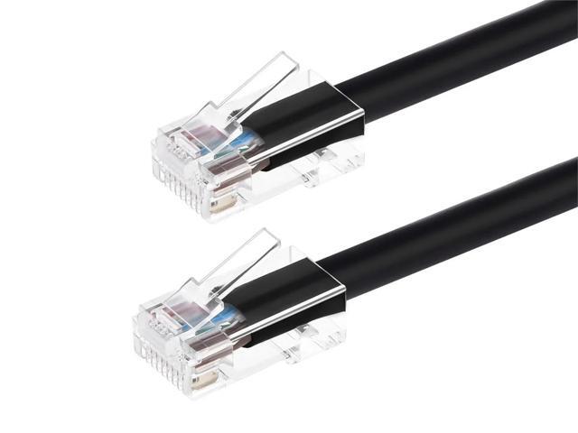 Monoprice Cat6 Ethernet Patch Cable - 5 Feet - Black Network Internet Cord - RJ45, Stranded, 550Mhz, UTP, Pure Bare Copper Wire, 24AWG - Zeroboot...