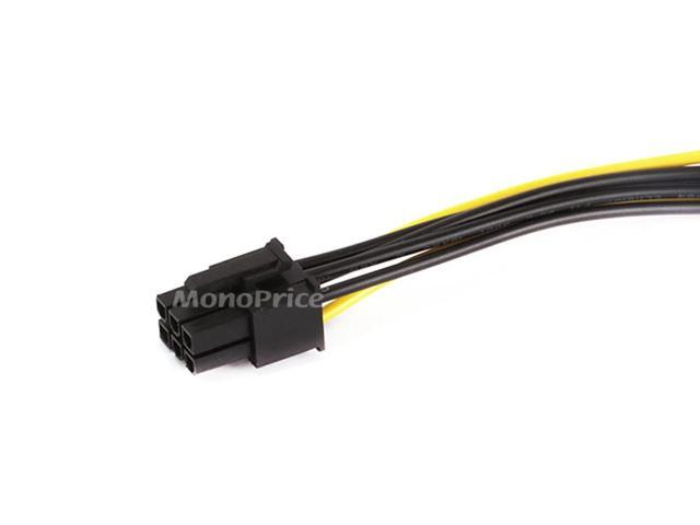 Monoprice 8-inch SATA 15pin to 6pin PCI Express Card Power Cable