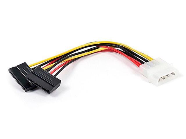 Monoprice 108800 6-Inch SATA Serial ATA Splitter Power Cable 1 x 5.25 to Two 2 15-Pin SATA Power Connector
