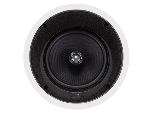 Monoprice Caliber 2-Way Aramid Fiber In-Ceiling Speakers - 8 Inch With Titanium Tweeters and 15 Angled Drivers (Pair)