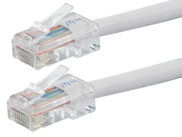 Monoprice Cat5e Ethernet Patch Cable - 3 Feet - White Network Internet Cord - RJ45, Stranded, 350Mhz, UTP, Pure Bare Copper Wire, 24AWG -...
