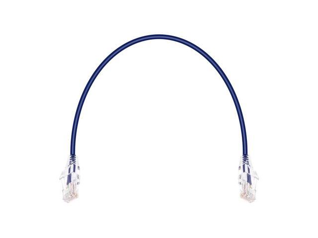 Monoprice Cat6 Ethernet Patch Cable - 1 feet - Purple Snagless RJ45 Stranded 550MHz UTP CMR Riser Rated Pure Bare Copper Wire 28AWG - SlimRun Series
