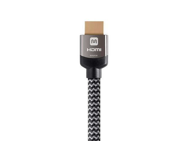 Monoprice HDMI Cable - 30 Feet - Gray High Speed, Active Chipset, 4K@60Hz, 18Gbps, HDR, 28AWG, YUV, 4:4:4, CL3 - Luxe Series