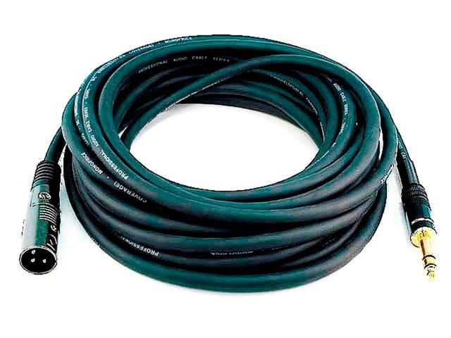 Monoprice XLR Male to 1/4in TRS Male Cable - 25 Feet 16AWG, Gold Plated - Premier Series