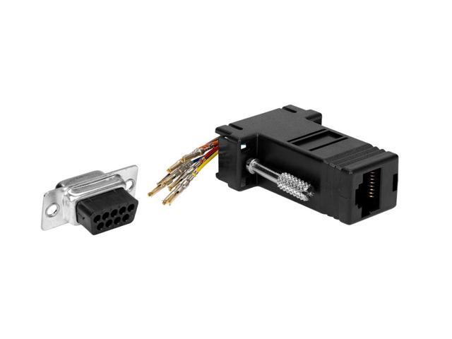 Monoprice DB9 Female to RJ-45 Modular Adaptor - Black
