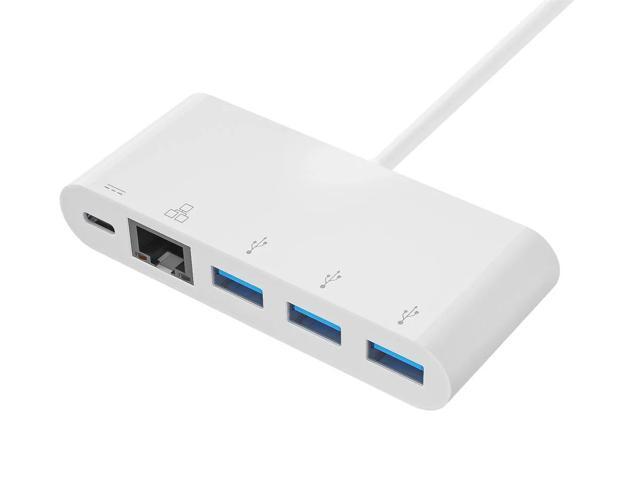 Monoprice Select Series USB-C to 3x USB-A 3.0, Gigabit Ethernet & USB-C (F) Adapter