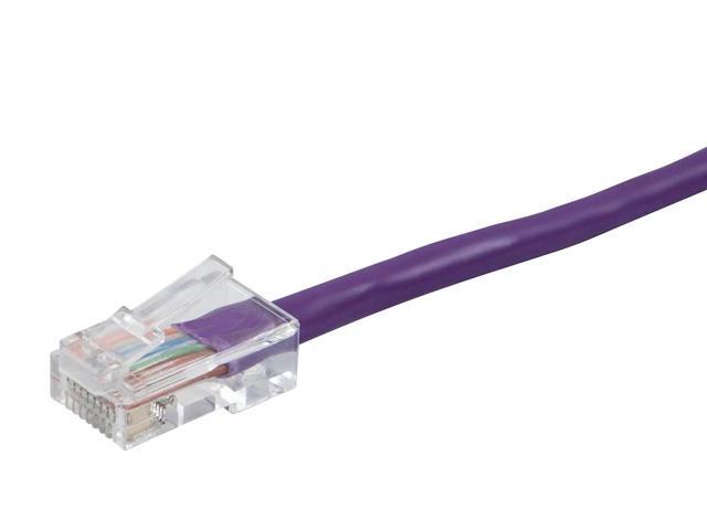 Monoprice Cat6 Ethernet Patch Cable - 1 Feet - Purple Network Internet Cord - RJ45, Stranded, 550Mhz, UTP, Pure Bare Copper Wire, 24AWG -...