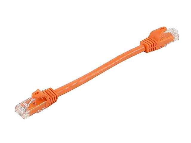 Monoprice Cat6 Ethernet Patch Cable - 0.5 Feet - Orange Network Internet Cord - RJ45, Stranded, 550Mhz, UTP, Pure Bare Copper Wire, 24AWG -...