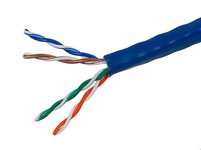Monoprice Cat5e Ethernet Bulk Cable - Network Internet Cord - Solid, 350Mhz, UTP, CMR, Riser Rated, Pure Bare Copper Wire, 24AWG, 1000ft, Blue
