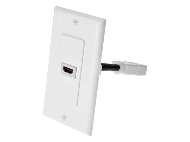 2-Piece Inset Wall Plate w/ 4' Flexible High Speed HDMI Cable