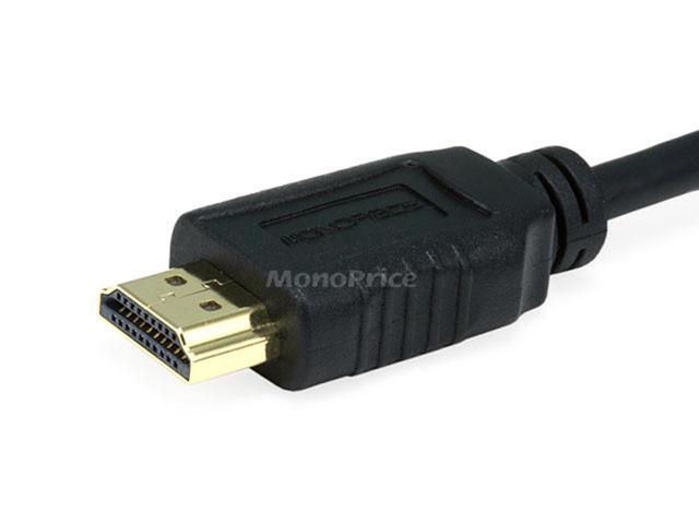 Monoprice Standard HDMI Cable - 10 Feet - Black With HDMI Micro Connector, 1080i @ 60Hz, 4.95Gbps, 34AWG